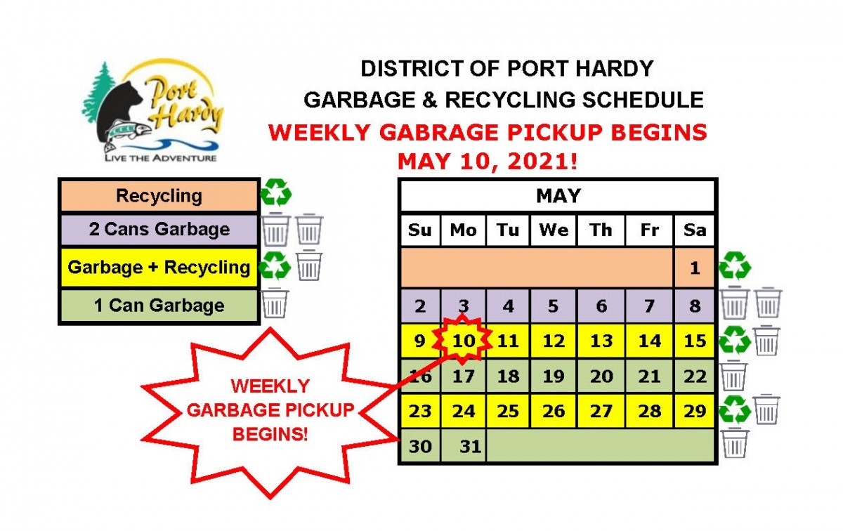 Port Hardy Garbage Pickup Schedule & Services | District of Port Hardy